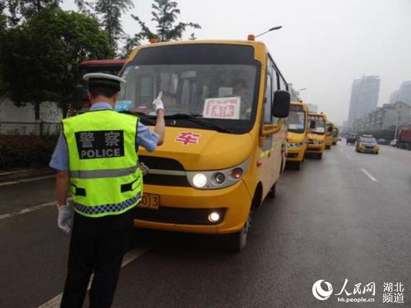民警通過使用大拇指來快速指導(dǎo)駕駛員檢查。向上為車頂頂燈，向下為車頭大燈，向左右為雨刷